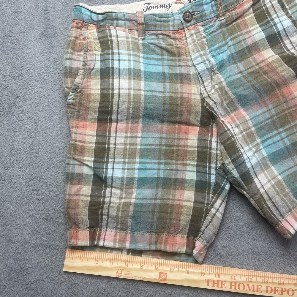 Tommy Bahama Shorts Mens 30 Multicolor Plaid Chinos Linen Blend Preppy Casual - Picture 9 of 16